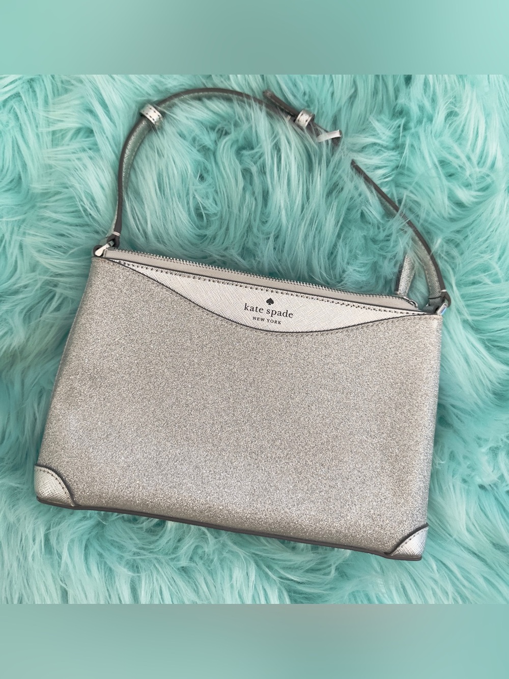 Kate Spade Silver Glitter Handbag